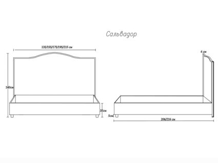 Кровать Димакс Сальвадор Опал 180х200