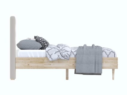 Кровать Арско Альмена Сосна/Микрошеннил Frida 01 140х200