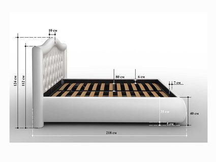 Кровать Sleeptek Premier 6 Экокожа White 251