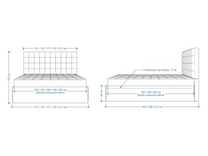 Кровать Lonax Аврора велюр Dolly-1 140х195