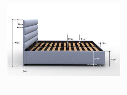 Кровать Sleeptek Premier 4 Велюр 50 (с подъемным механизмом) 264